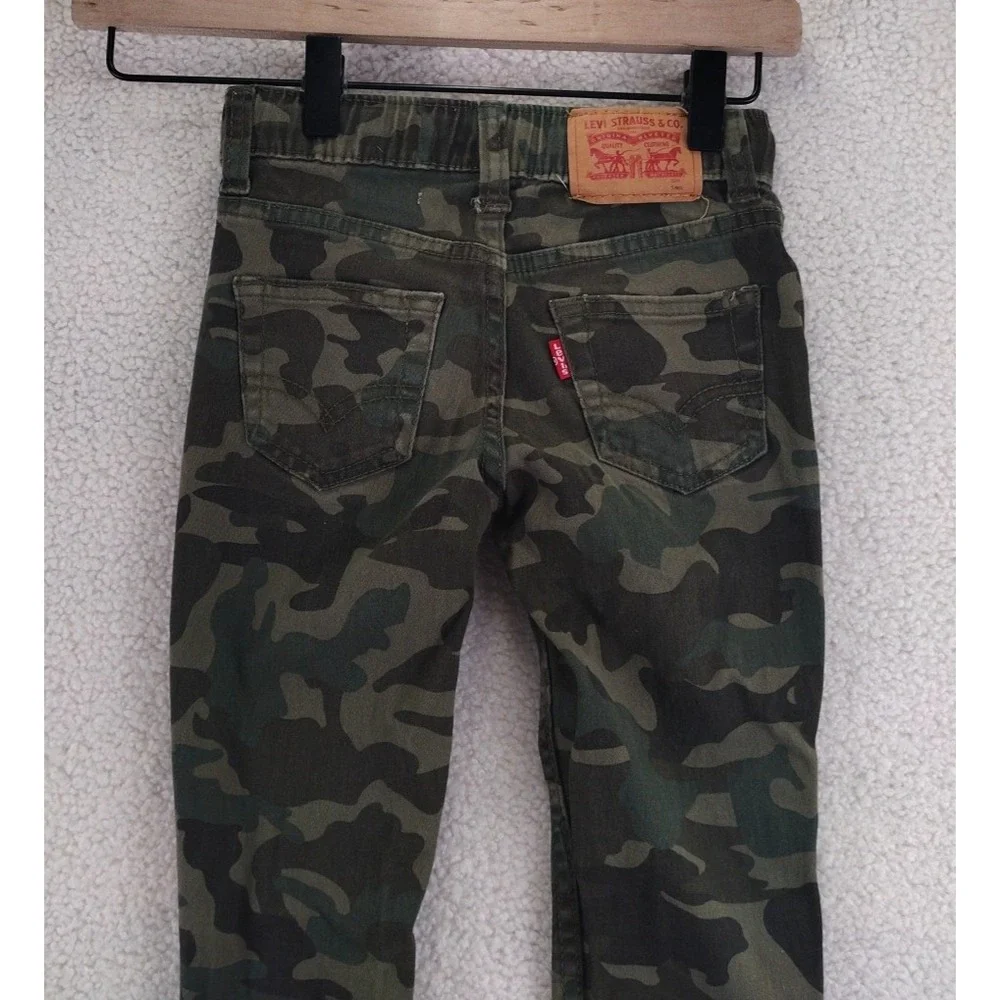Kids Levi's Camouflage Jogger Pants Size 5 Elastic Waist Drawstring‎